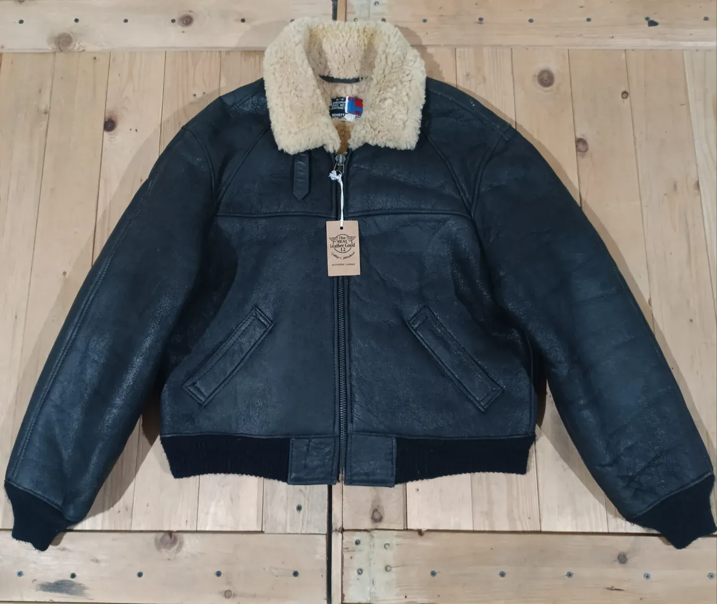 SCHOTT NYC TYPE B6 SHEEPSKIN LEATHER USAF FLIGHT JACKET