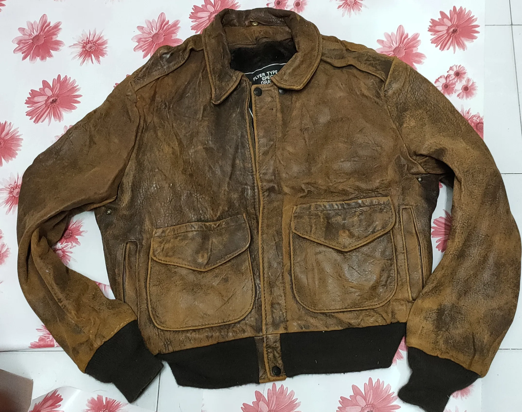 Schott USA vintage flyer type zip jacket pocket