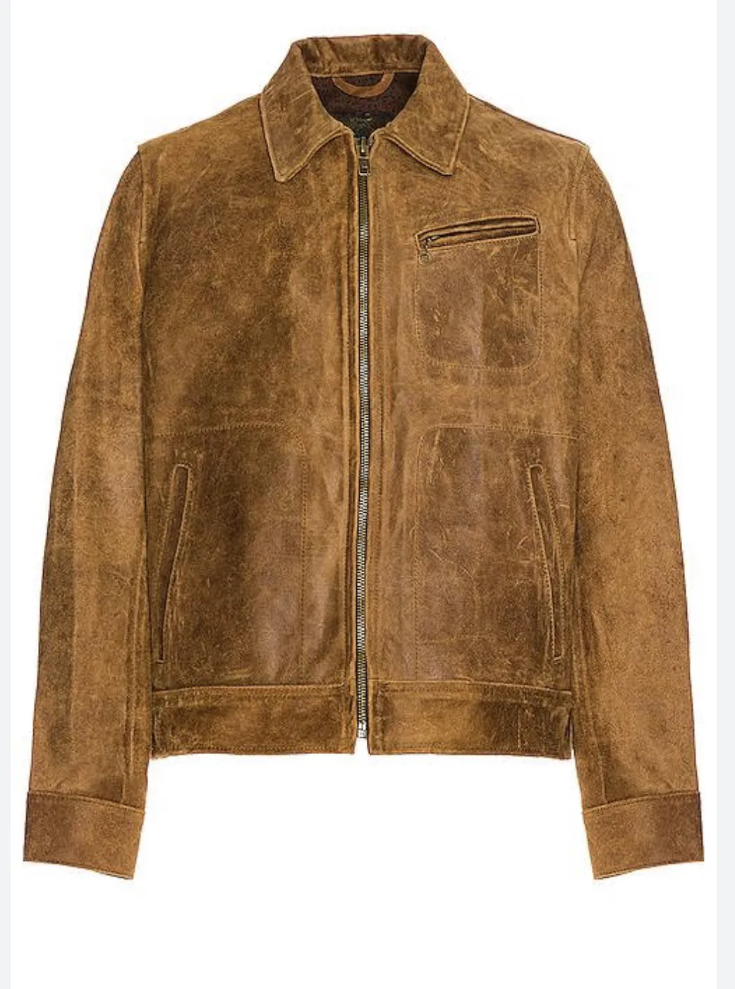 Schott Duke Men's Unlined Rough Out Suede Jacket - Small