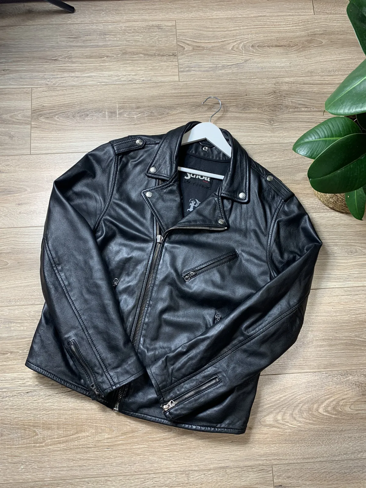 Schott NYC Men's LC1140 Leather Biker Jacket