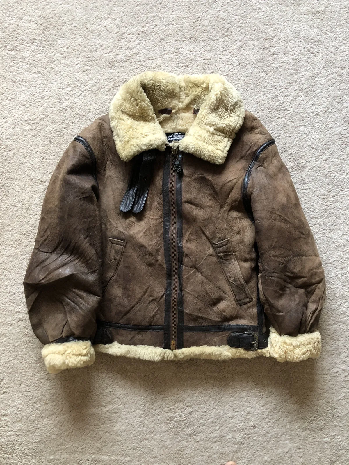 1986 Avirex Type B-3 Sheepskin Flight Jacket
