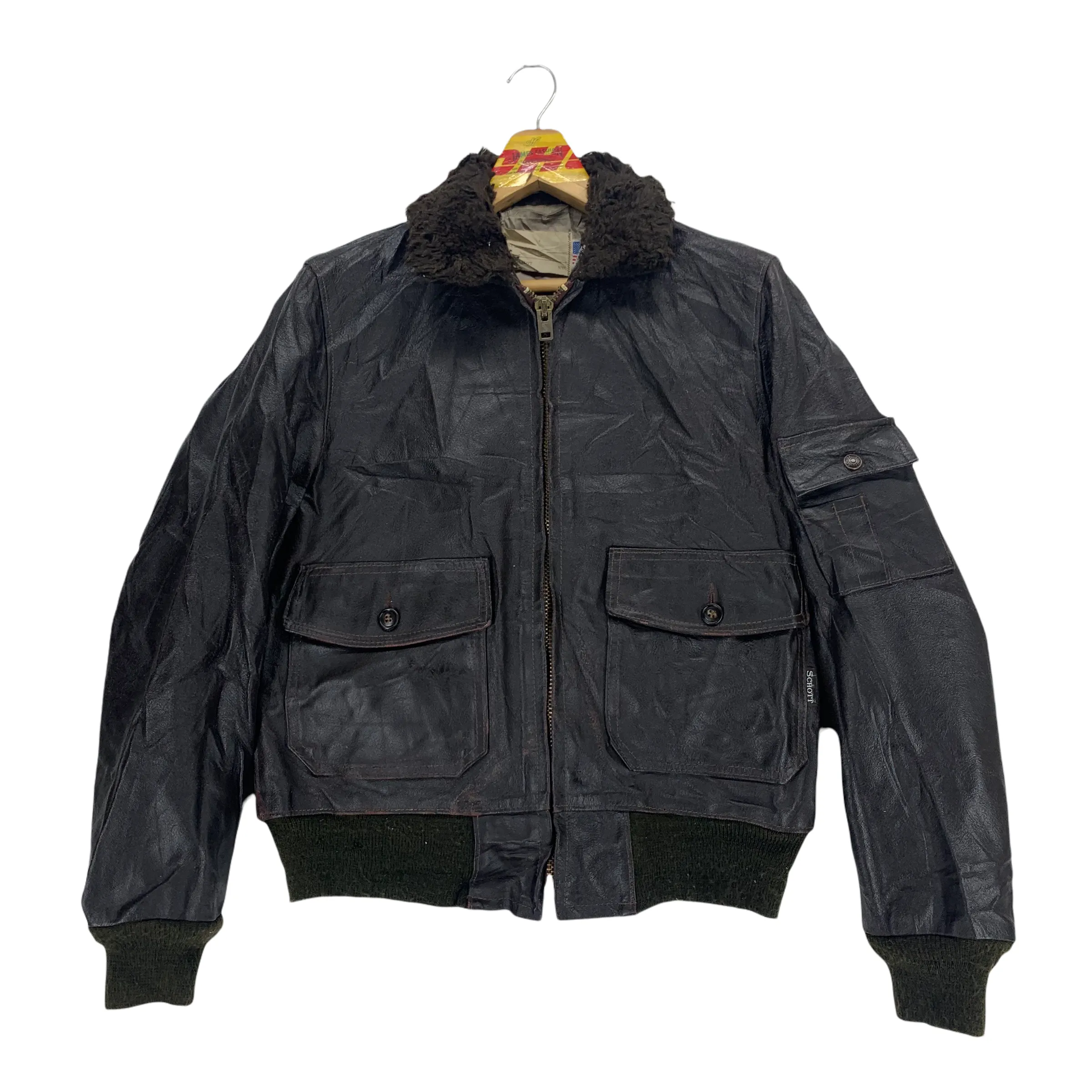 Schott USN Fur Leather Bomber Jacket #3467