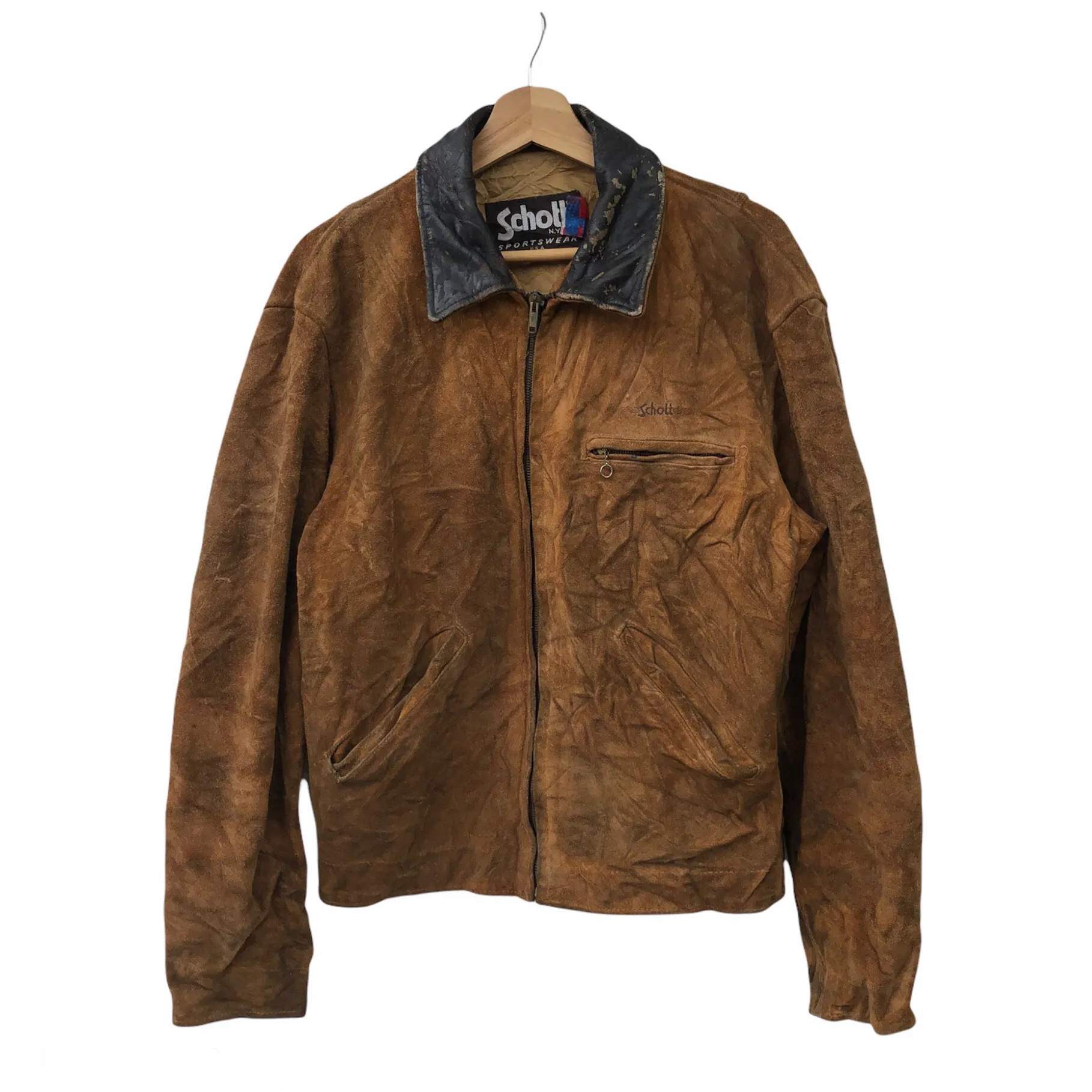 VINTAGE SCHOTT LEATHER JACKET MADE IN USA