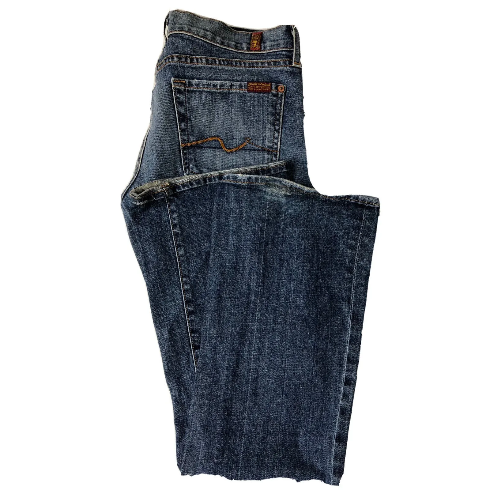 7 For All Mankind Womens 28x34 Blue Denim Jeans Bootcut