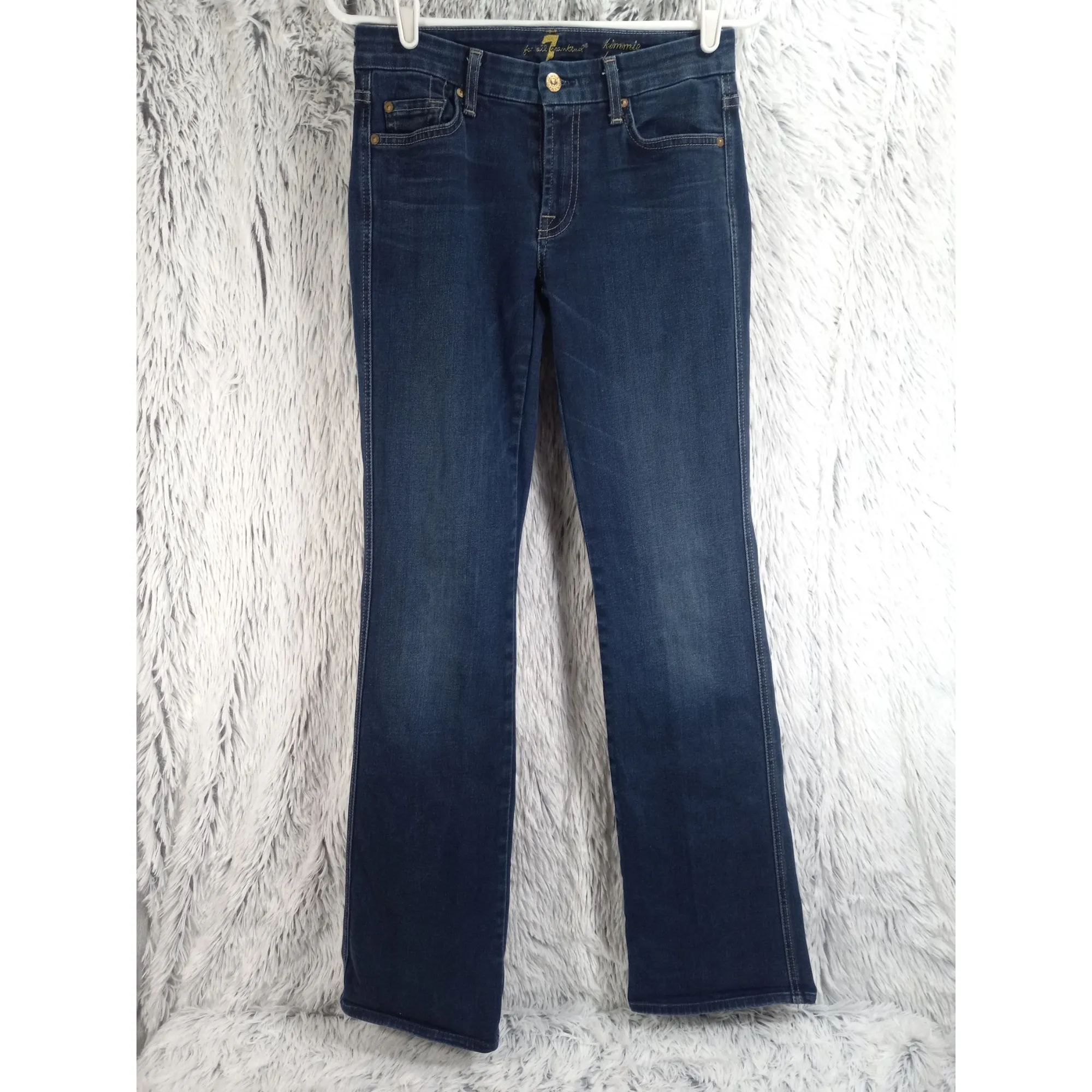 7 For All Mankind Kimmie Jeans Womans 27 Dark Wash Bootcut D