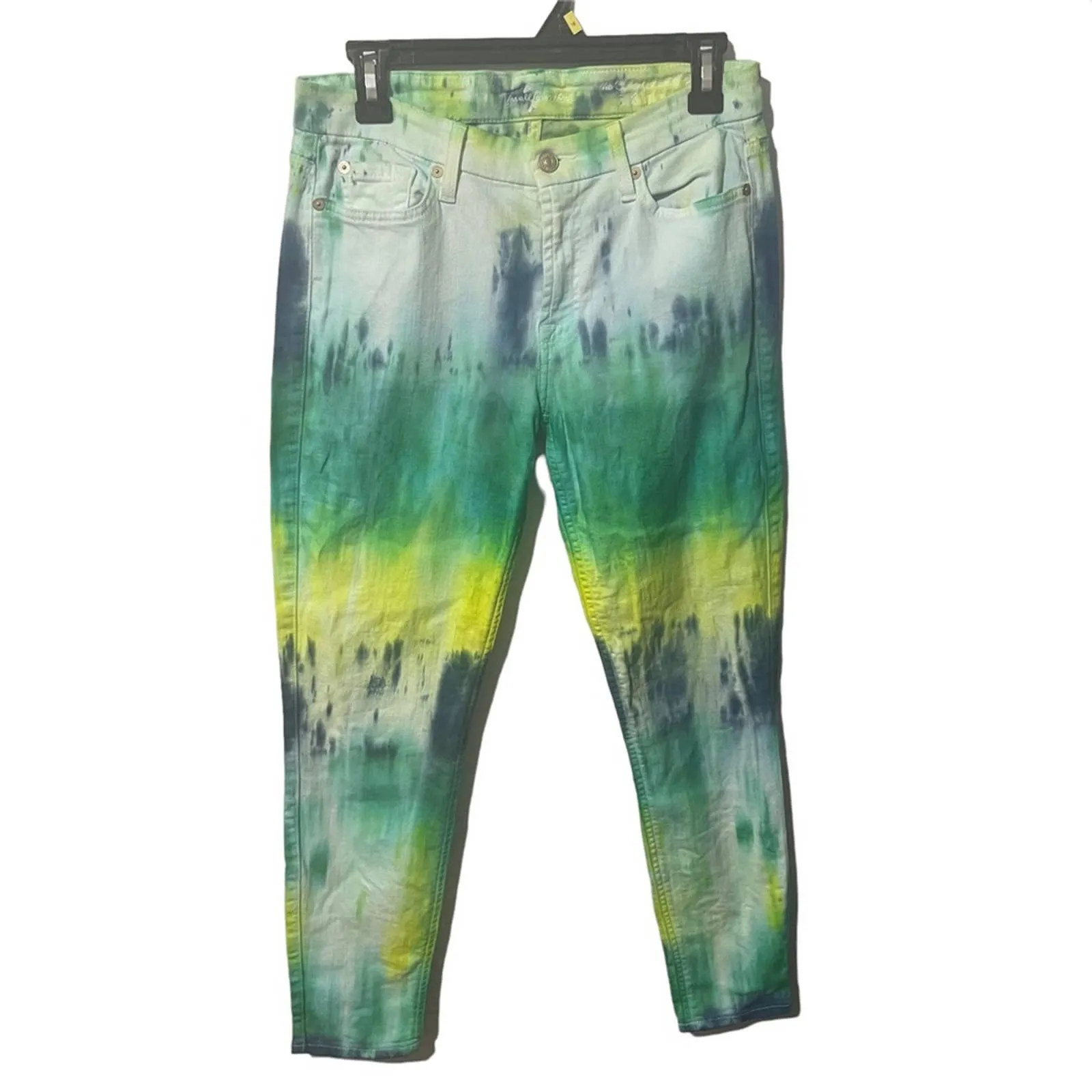 7 Seven for All Mankind Colorful Hippie Tie Dye Skinny Jeans