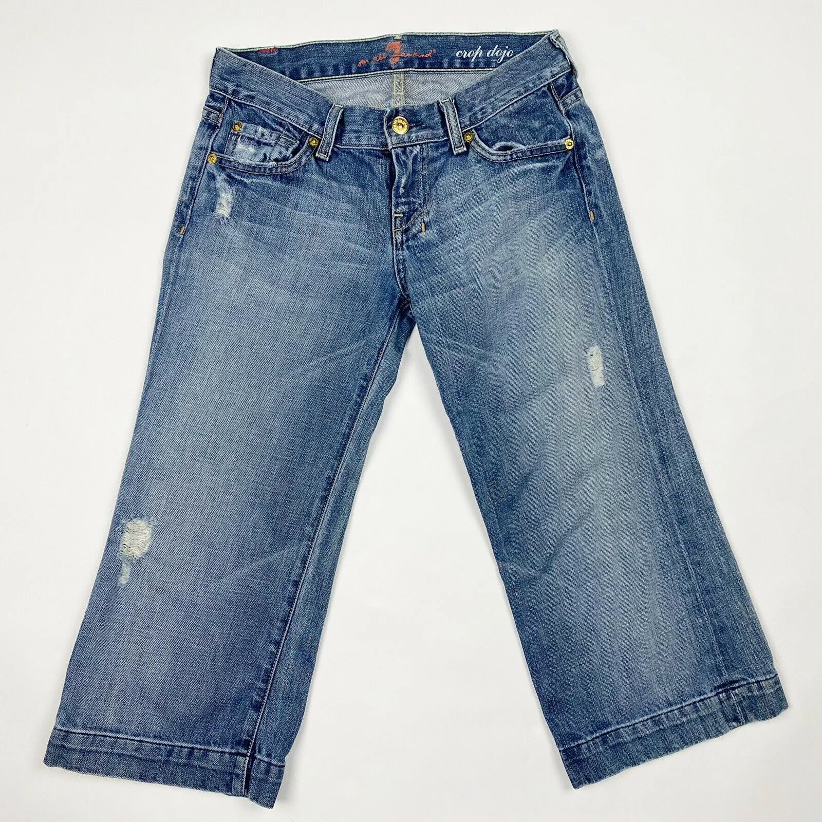 7 FOR ALL MANKIND Crop Dojo Capri Cropped Jeans - Size 25