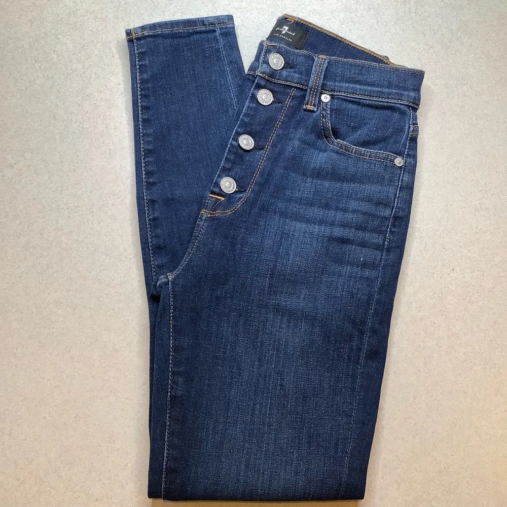 7 For All Mankind Jeans 25 High Waist Ankle Skinny Fletcher
