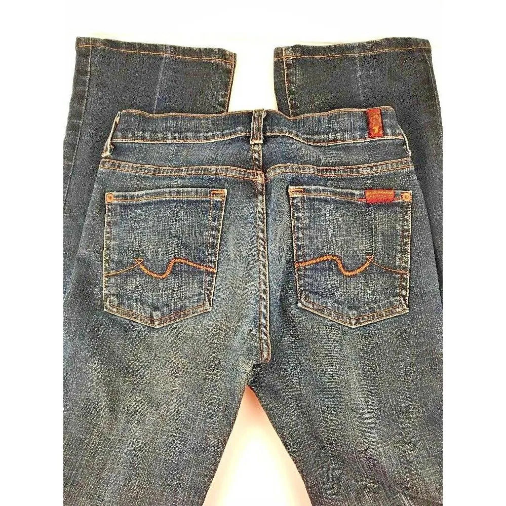7 For All Mankind Womens Bootcut Jeans Size 27 Medium Wash 2
