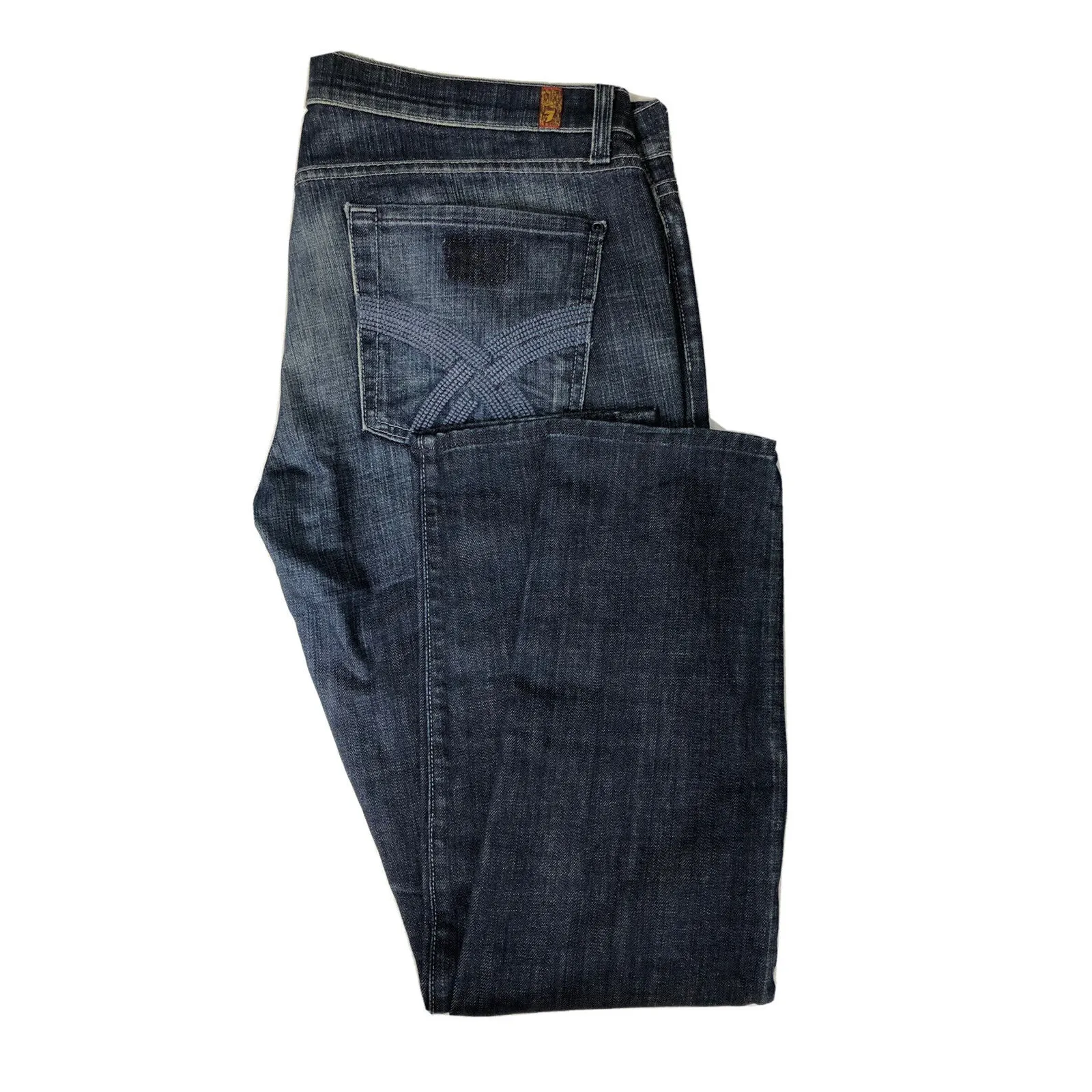 7 For All Mankind Gwenevere Womens 32x29 Blue Denim Jeans Su