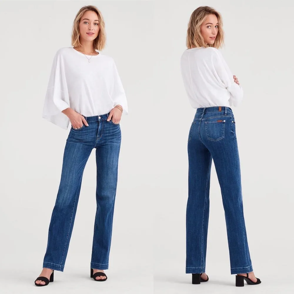 7 For All Mankind Jeans 27X35.5 Alexa Trouser Jean Broken Tw