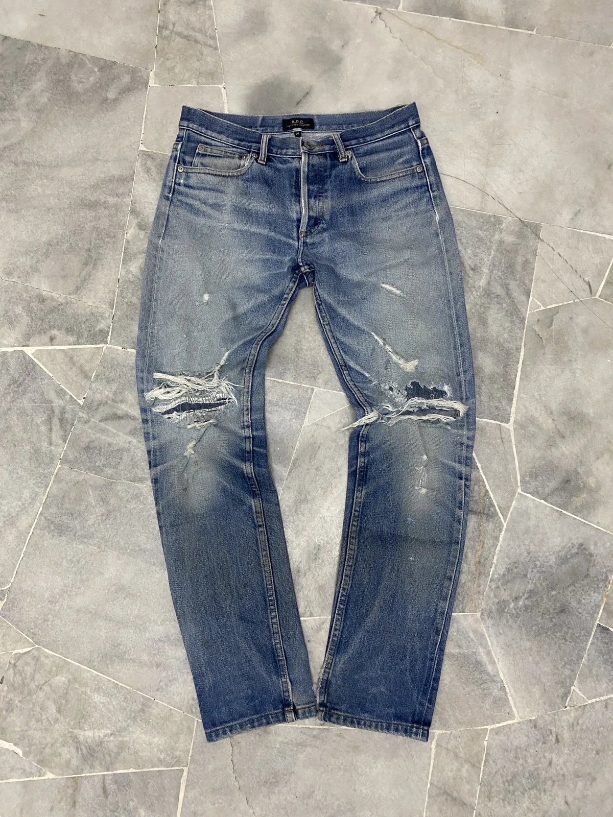 A.P.C RARE DISTRESSED DENIM