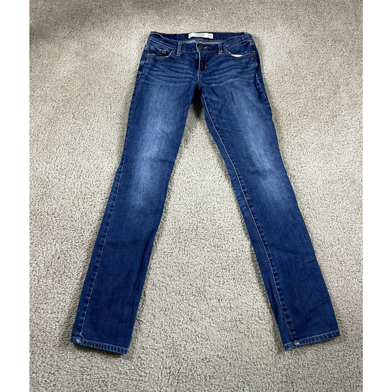 Abercrombie And Fitch Skinny Blue Jeans Perfect Stretch Women’s Sz 0 R 26x31