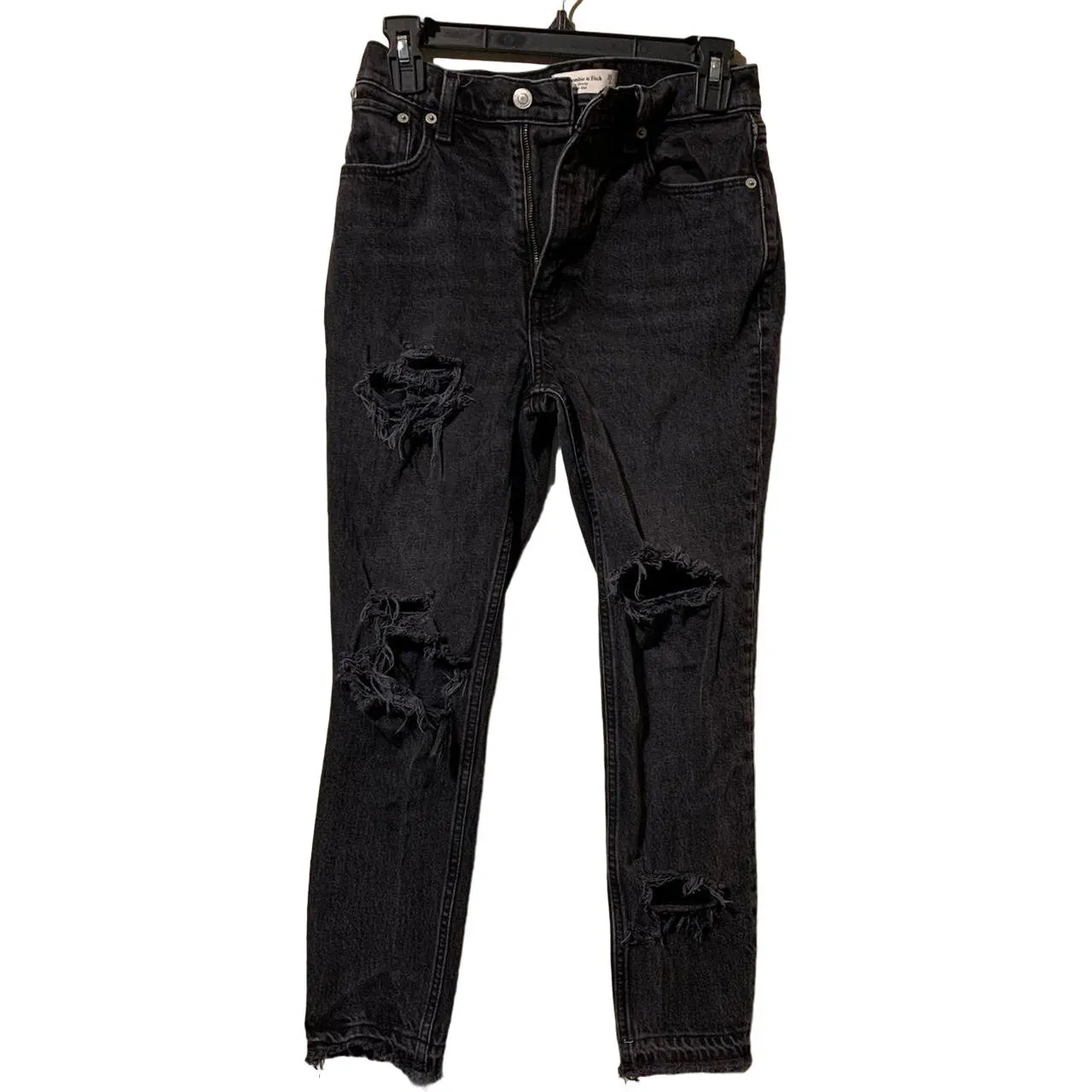Abercrombie & Fitch women's black skinny high rise jeans wi