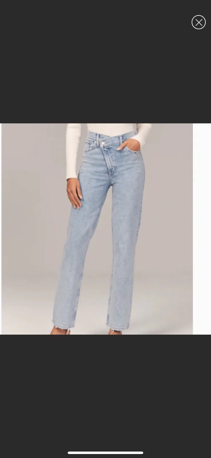 Abercrombie asymmetrical jeans