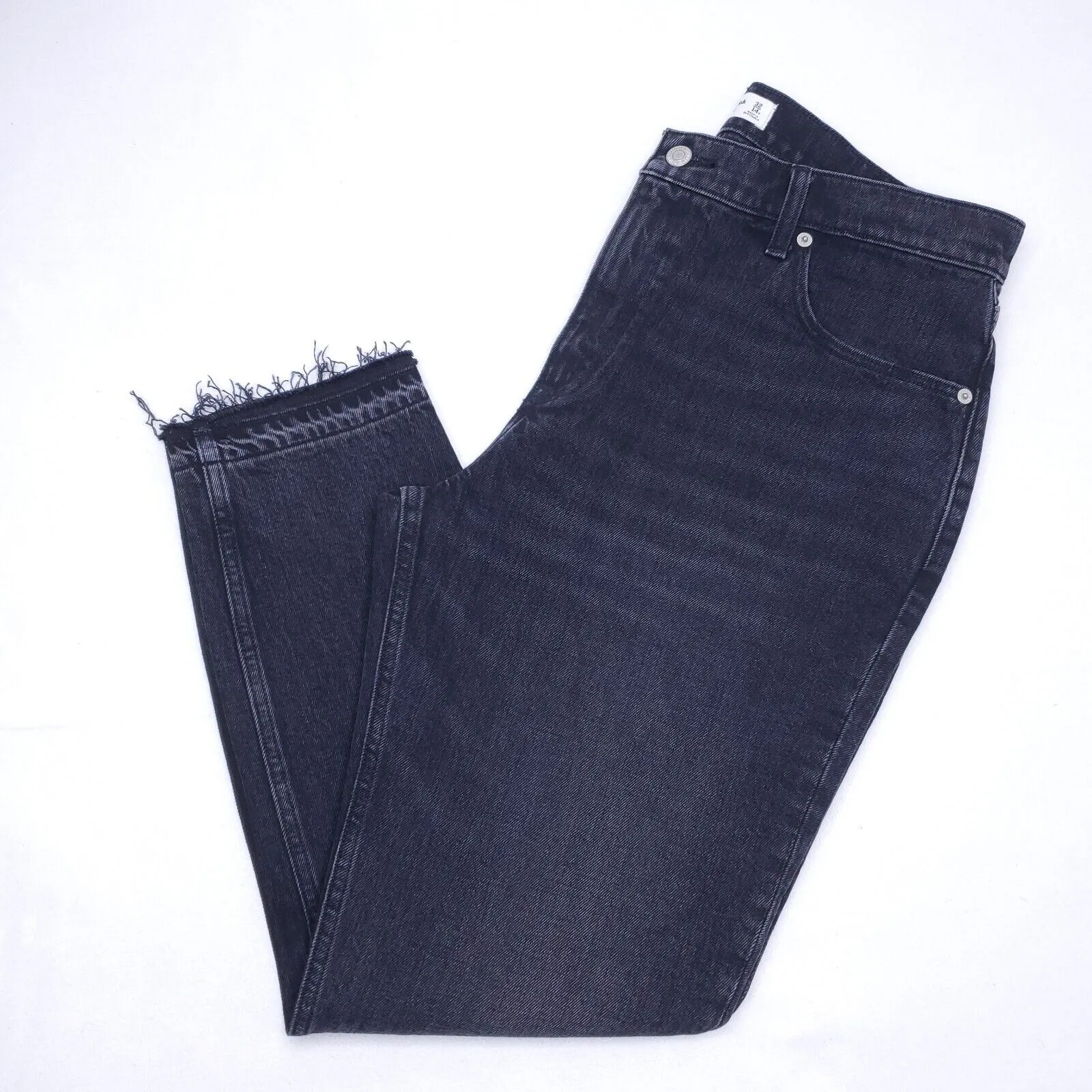 Abercrombie & Fitch Womens 32/14 The Skinny High Rise Distressed Jeans Raw Hem