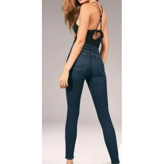 Abercrombie & Fitch High Rise Skinny Jeans Womens Size 8 Sim