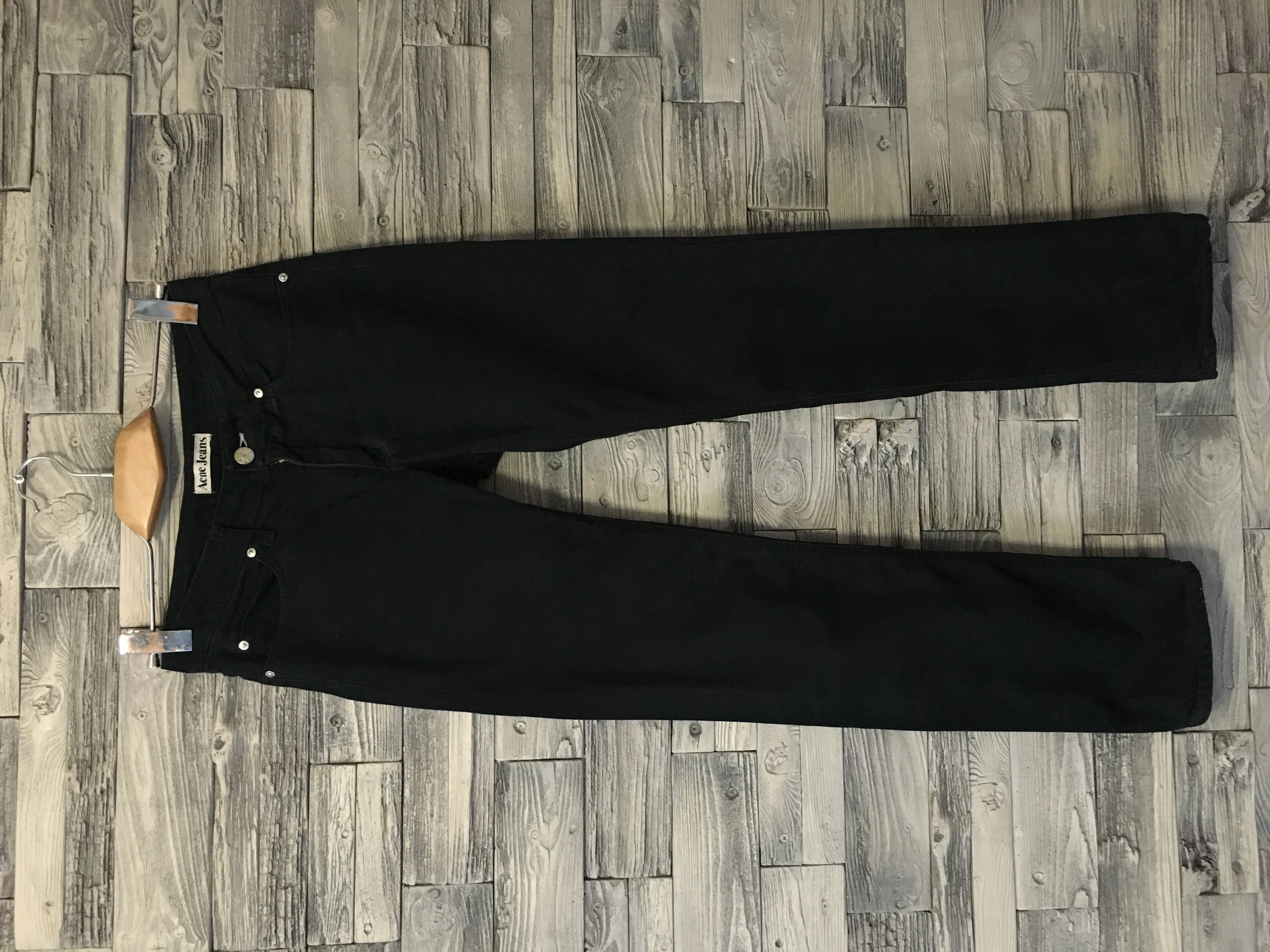Acne Studios Womens Vintage Hep Black Stretch Jeans