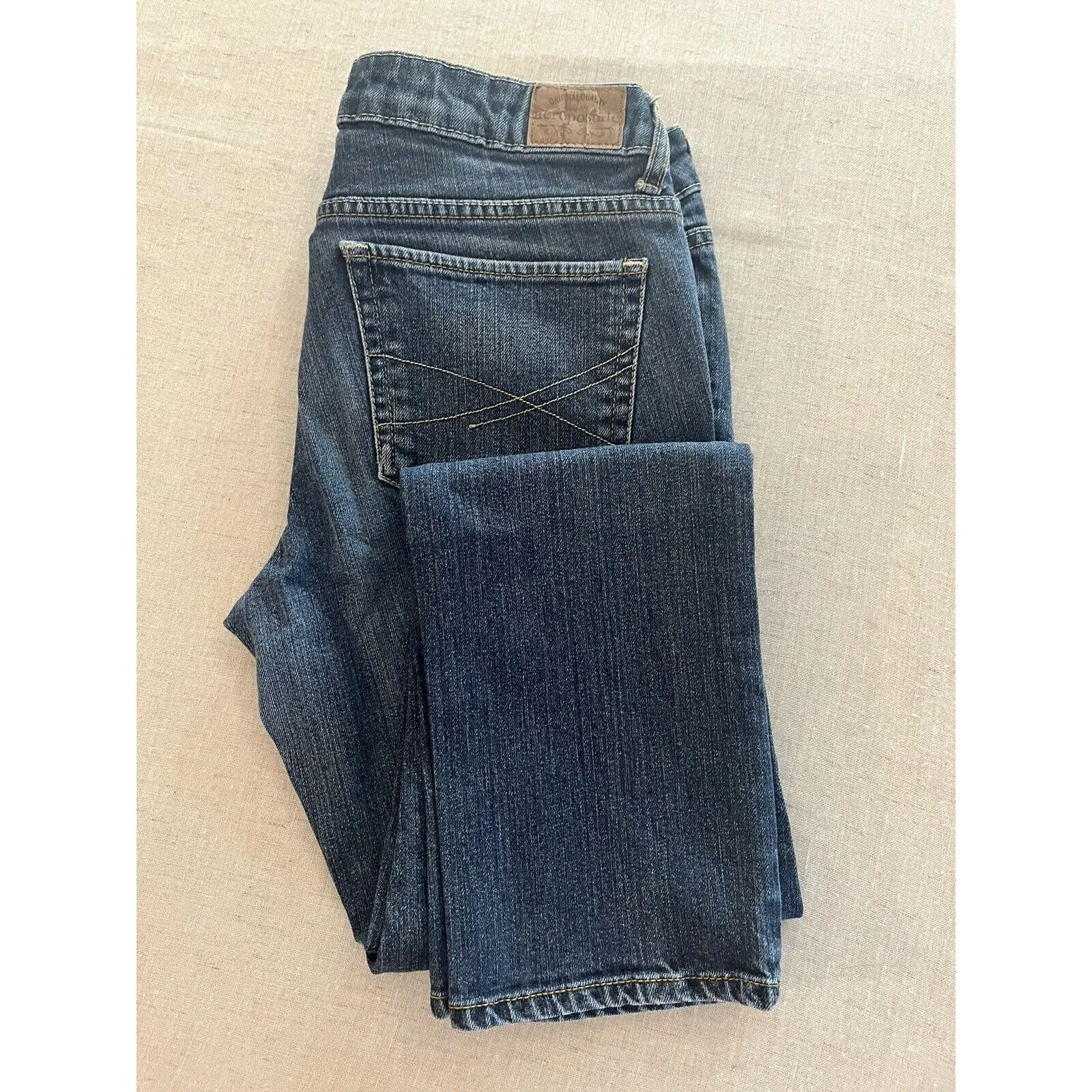 Aeropostale, Bayla Skinny Curvy, Women's Denim Blue Jeans, S