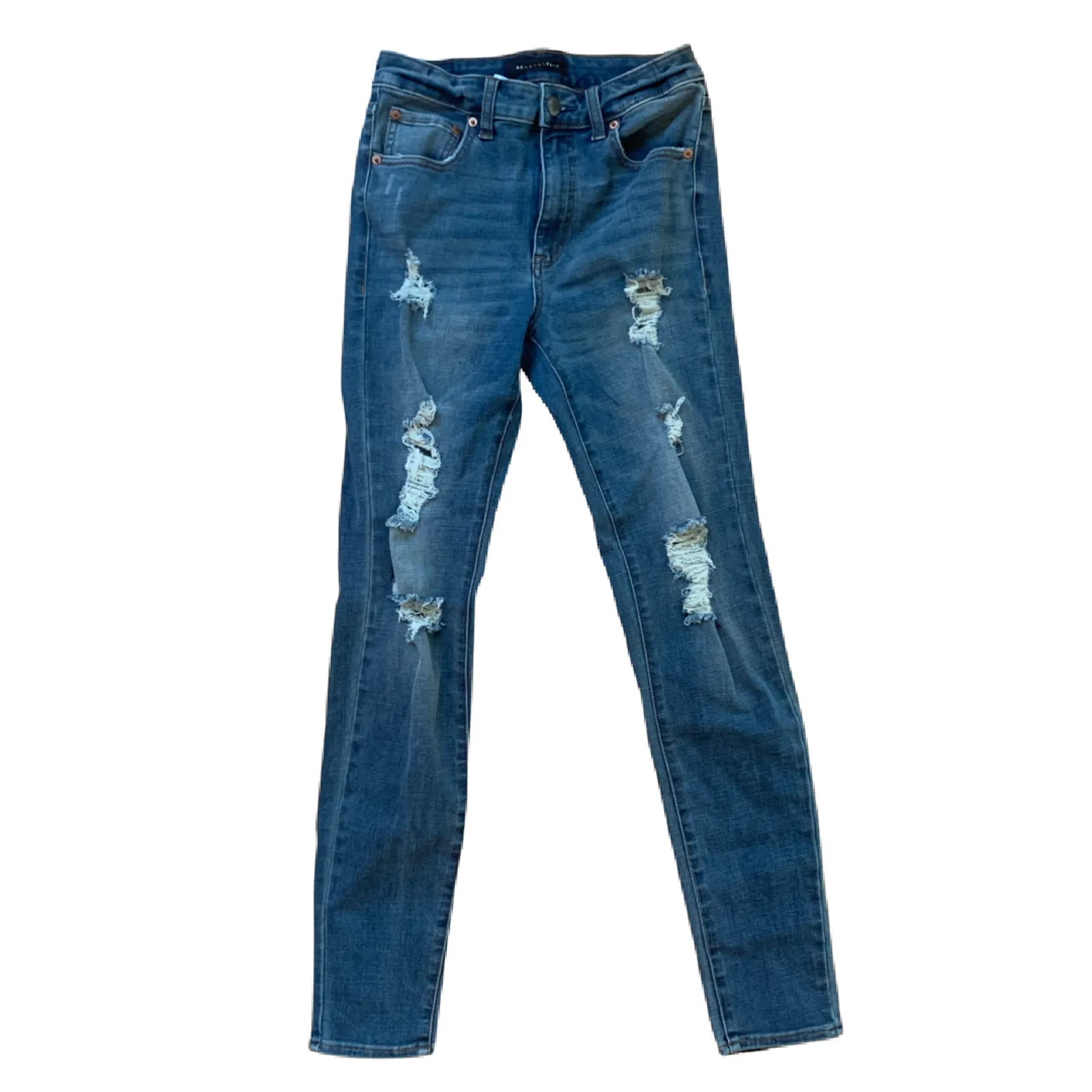 Aeropostale Distressed High Rise Jeggings Size 6 Regular