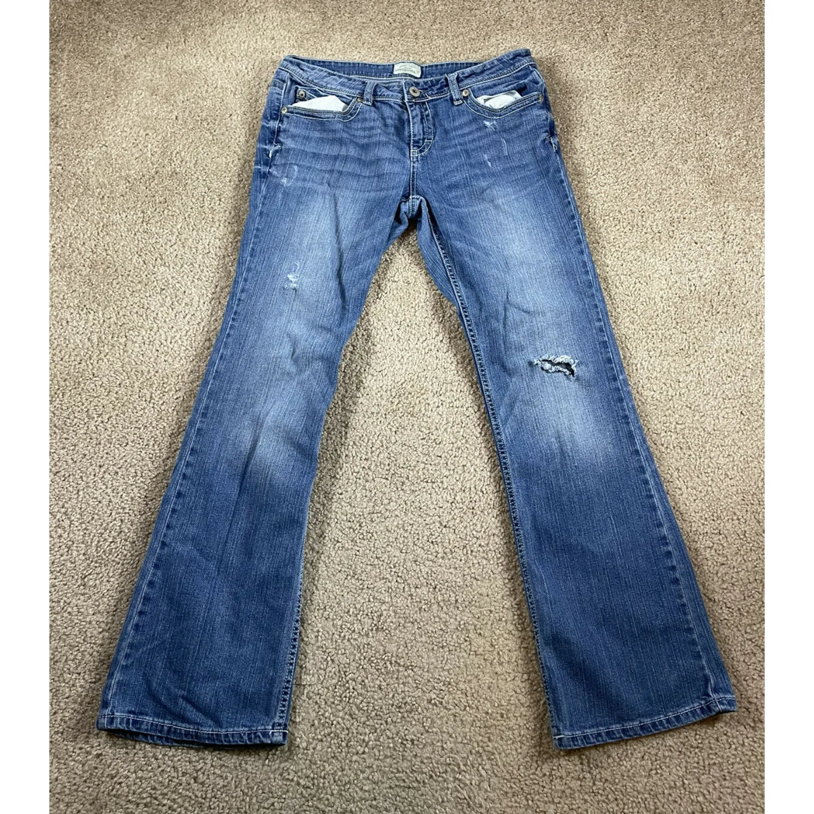 Aeropostale Chelsea Bootcut Blue Jeans Women's Sz 11/12 Regular Short Mid Rise