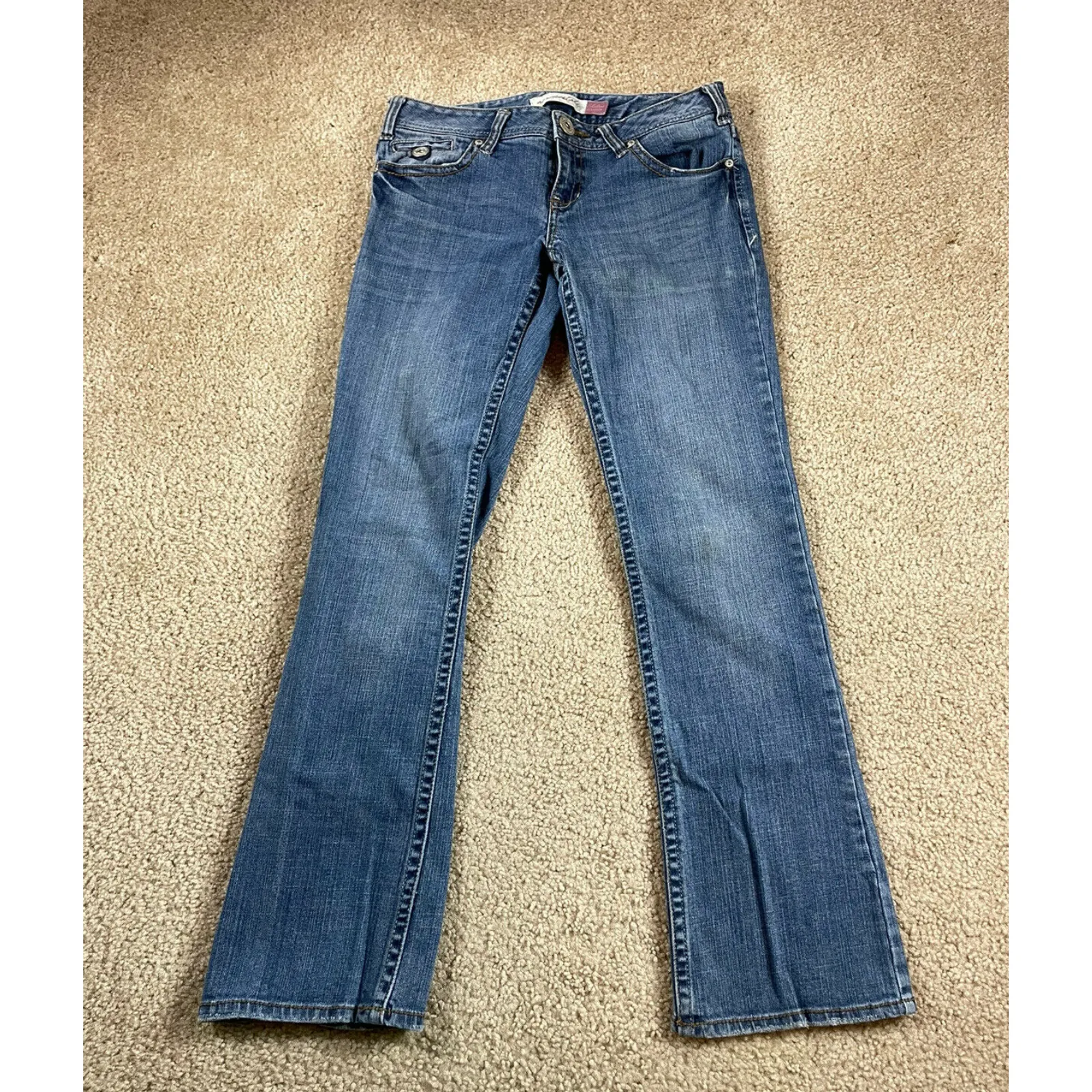 Aeropostale Chelsea Blue Jeans Women's Size 3/4 Regular Short Low Rise
