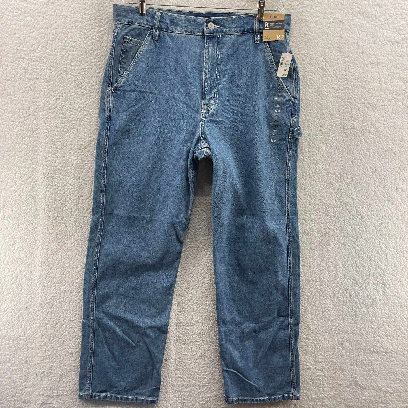 NWT Aeropostale 90's Baggy Blue High-Rise Denim Jeans Womens Size 16