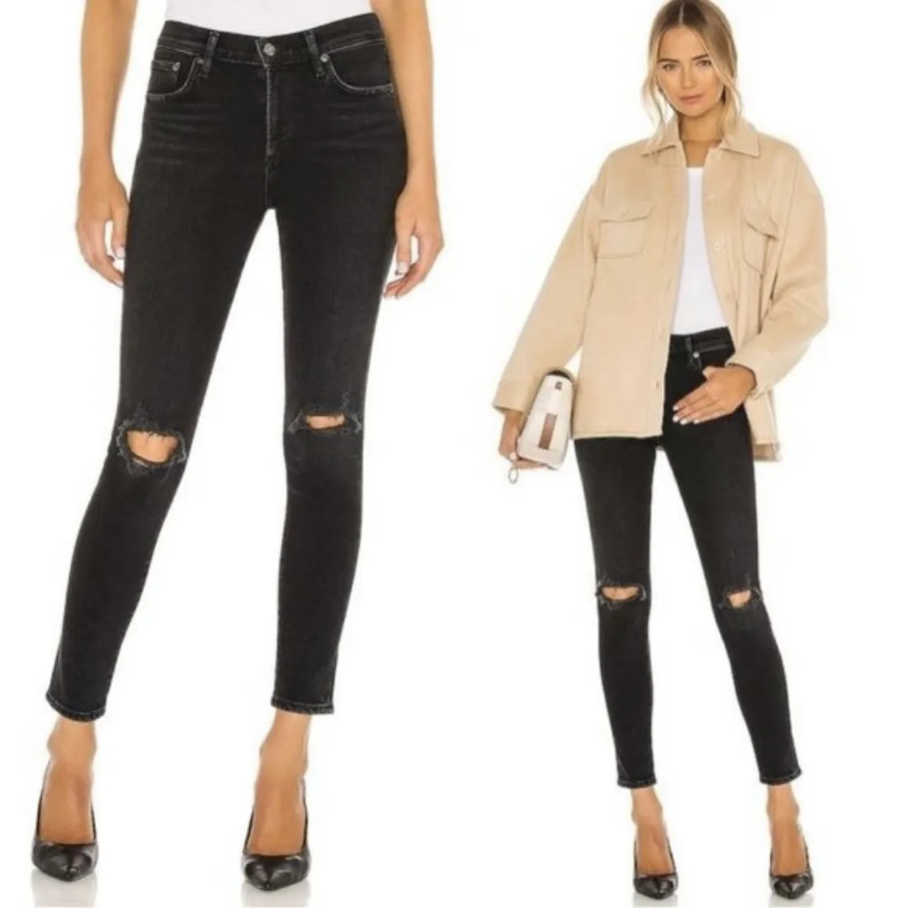 AGOLDE | Sophie High Rise Distressed Jeans in ‘Trademark’