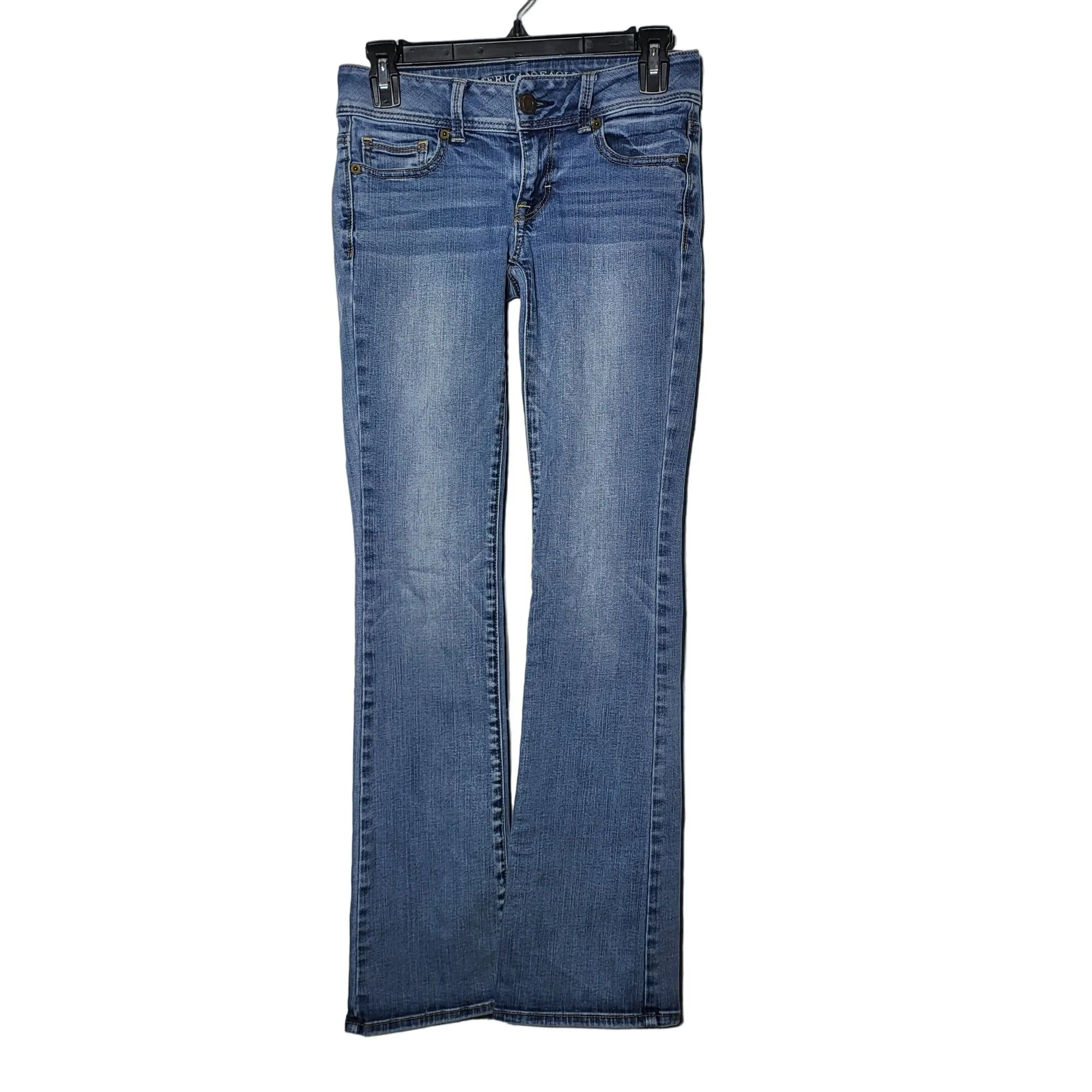 American Eagle Super Stretch Kick Boot Denim Blue Jeans 0