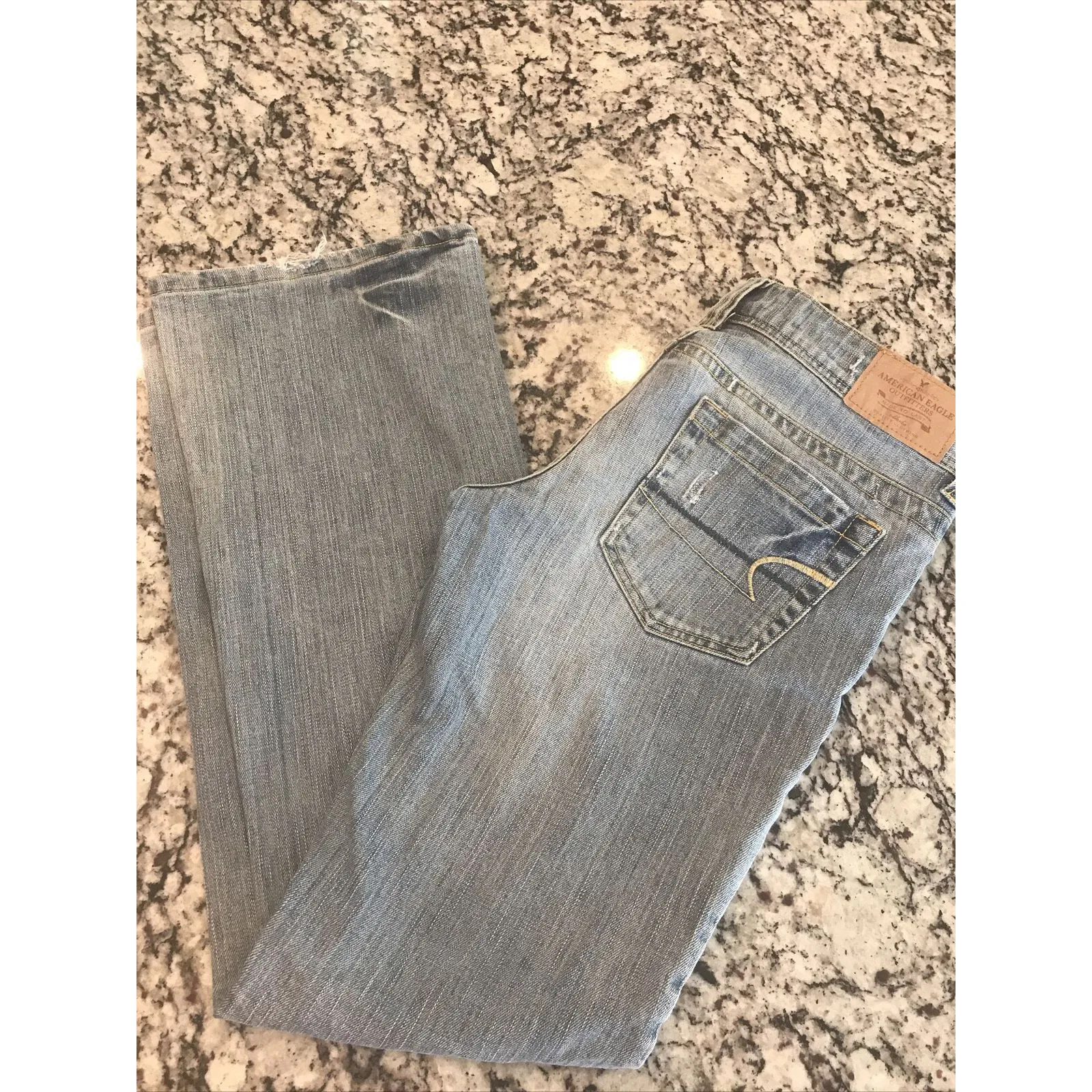 Distressed American Eagle Artist Jeans Bootcut Womens Size 6 Regular Preowned