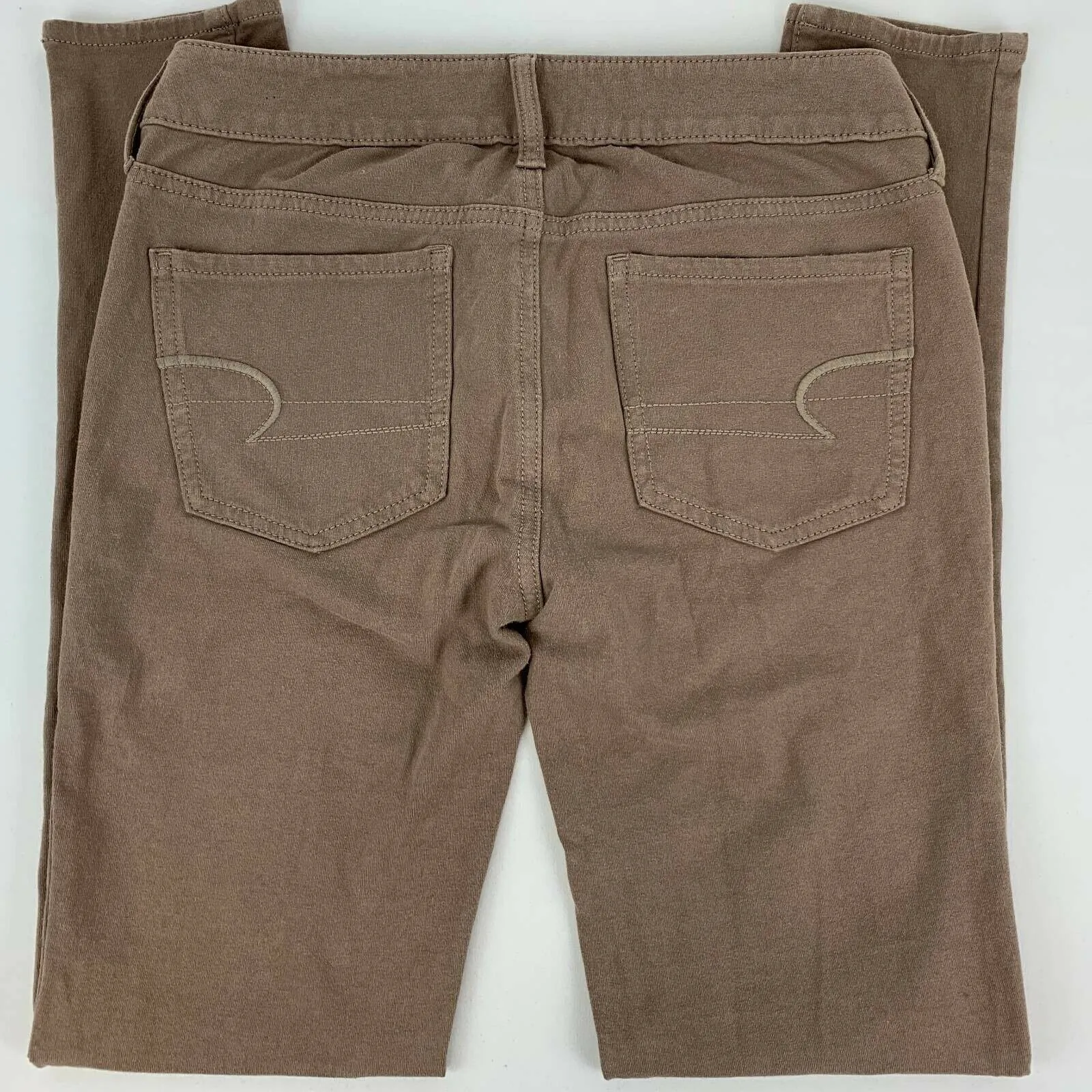 American Eagle Outfitters Womens Jeggings Beige Low Rise 4