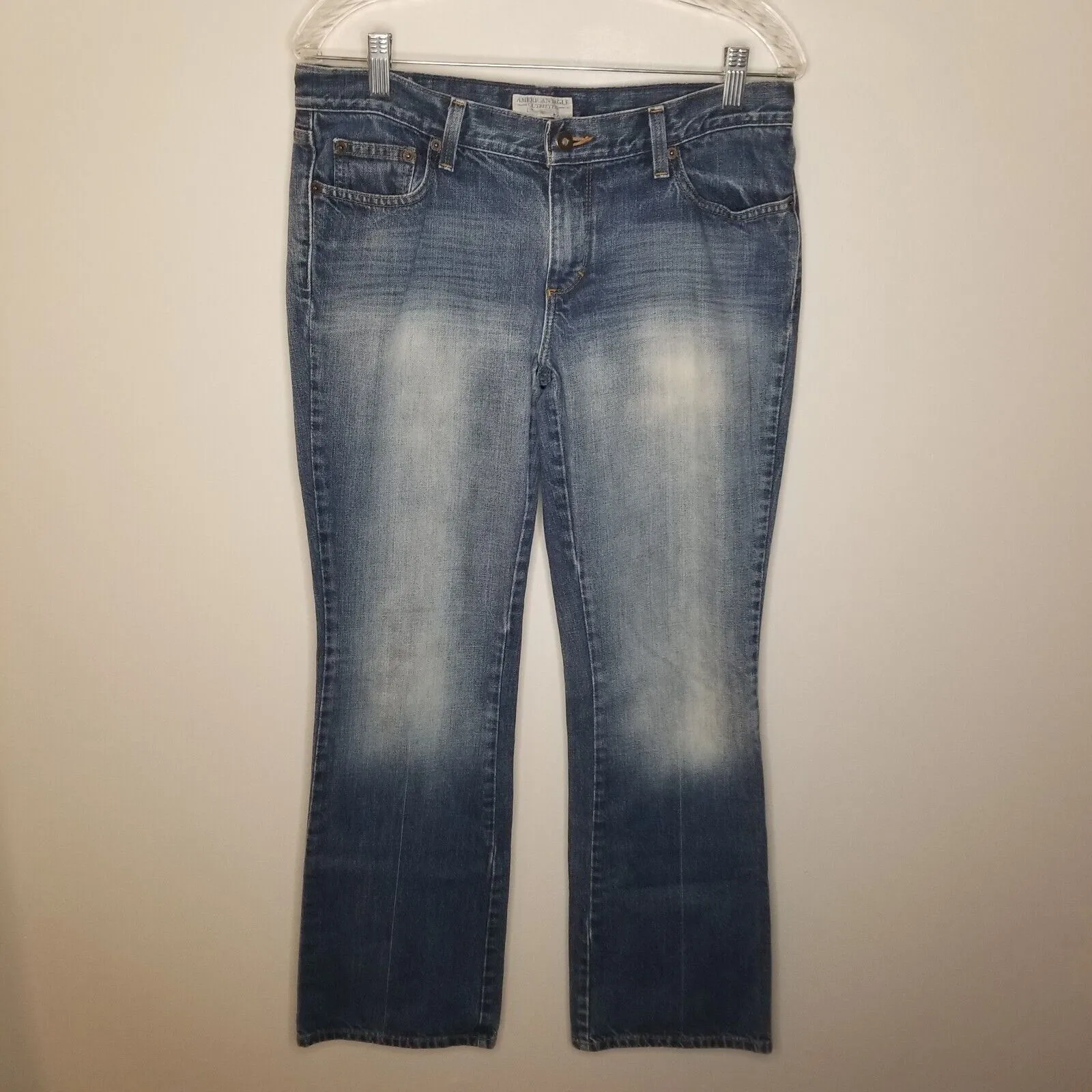 American Eagle Womens Hipster Straight Blue Jeans Size 8 Reg.