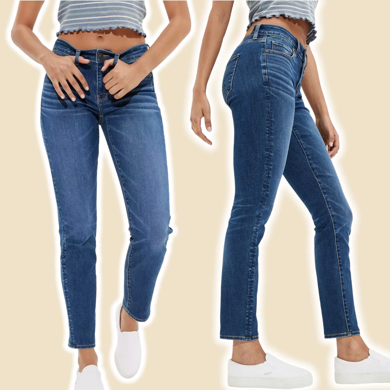 American Eagle Next Level Stretch Skinny Jeans Sz 0 Long