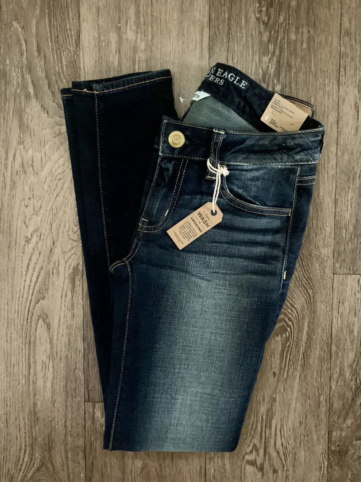 Super stretch wash American Eagle jeans jegging in size 4