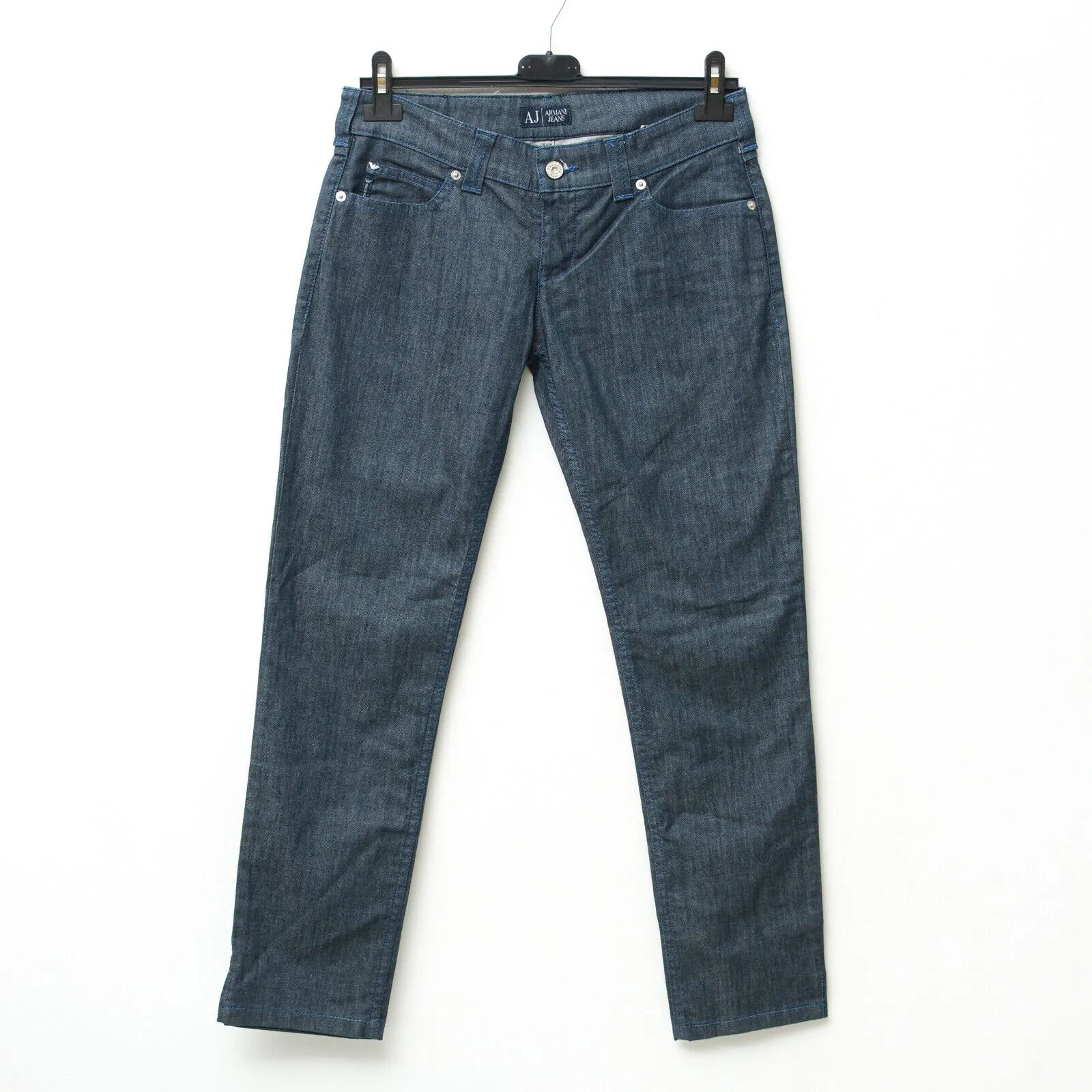Indigo Women Jeans W28 Trousers Pants Slim Denim Low Waist
