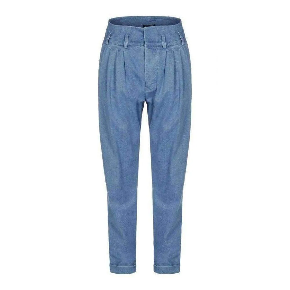 Blue Denim High Waist Pants