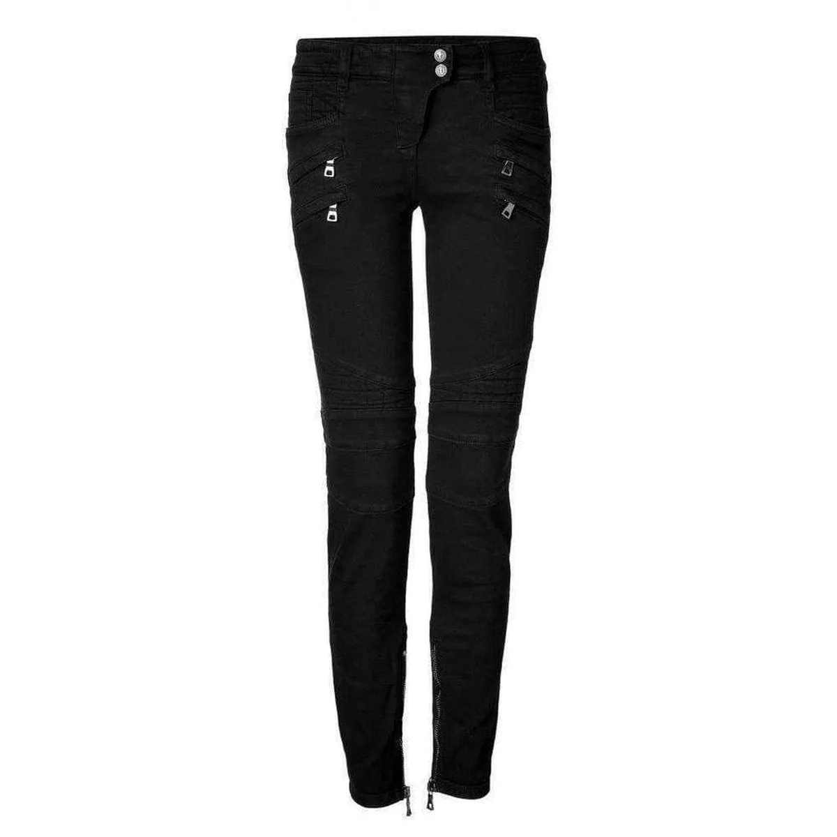 Jeans Low Rise Black Biker Jeans