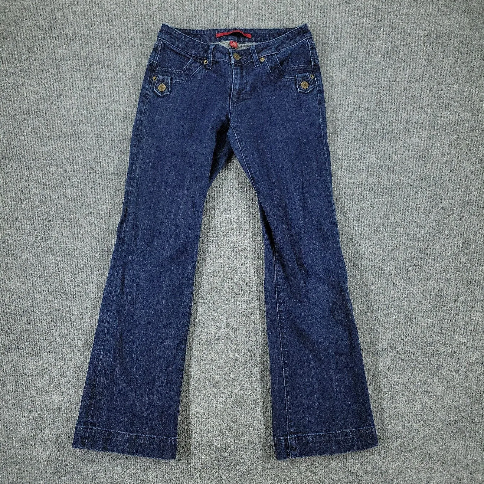Banana Republic Jeans Women's 0 Blue Bootcut Denim Low Rise Stretch Dark (27x28)