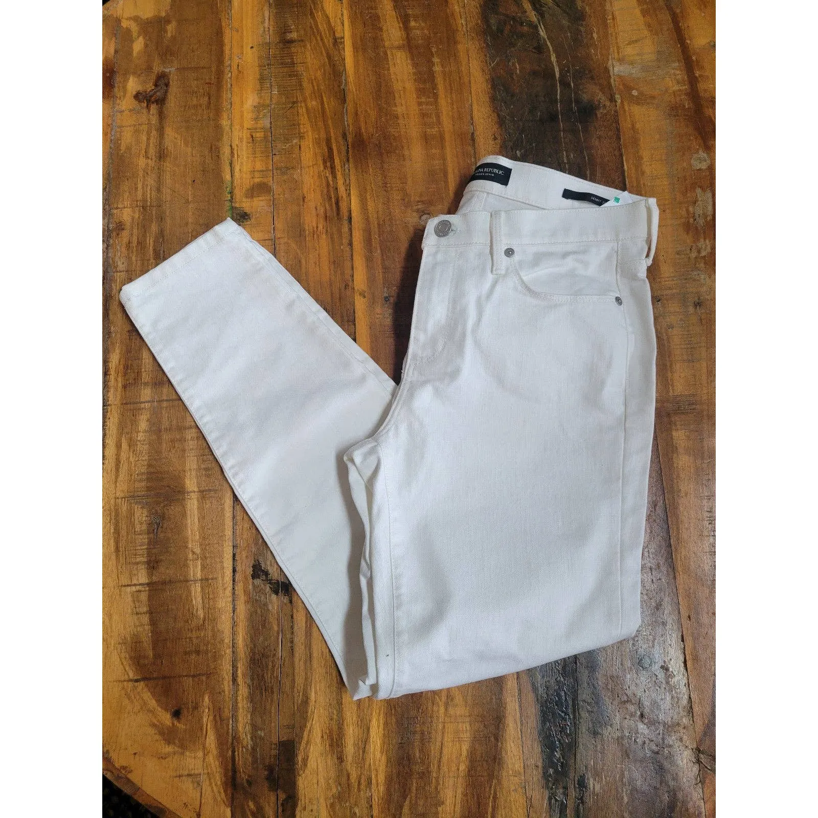 NWT Banana Republic Stay White Denim Jeans Size 28