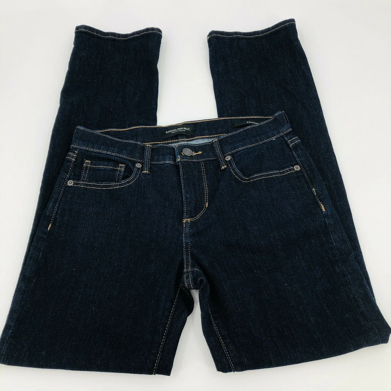 Banana Republic Jeans Womens Size 26 Girlfriend Stretch Dark