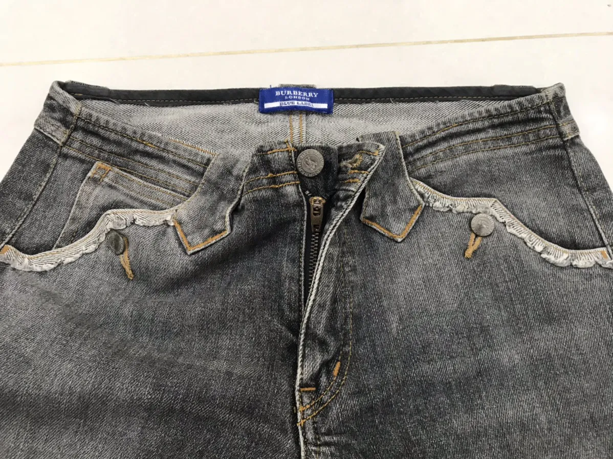 Vintage Distressed Denim BURBERRY London Blue Label Japan