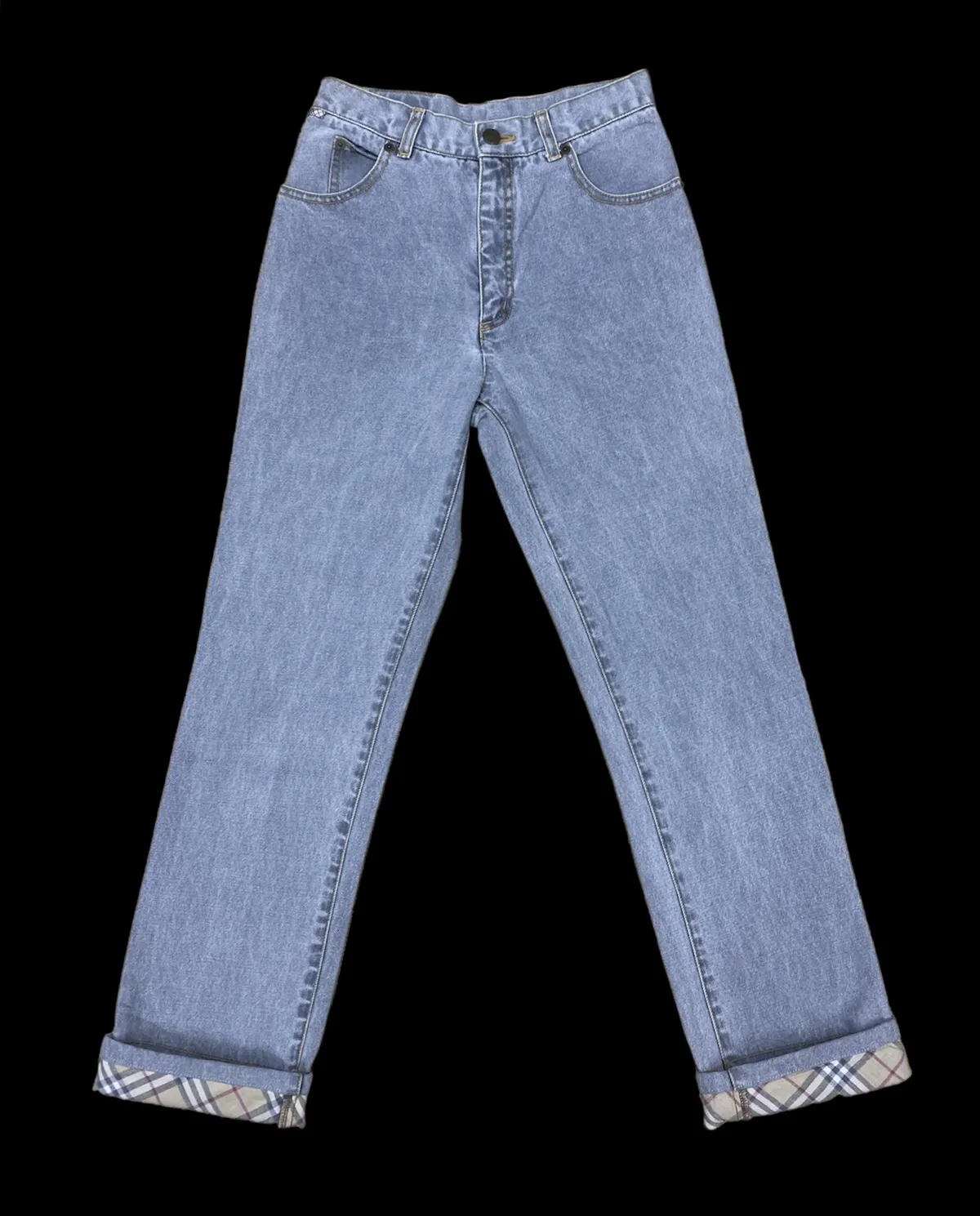 size 26 burberry novacheck jeans