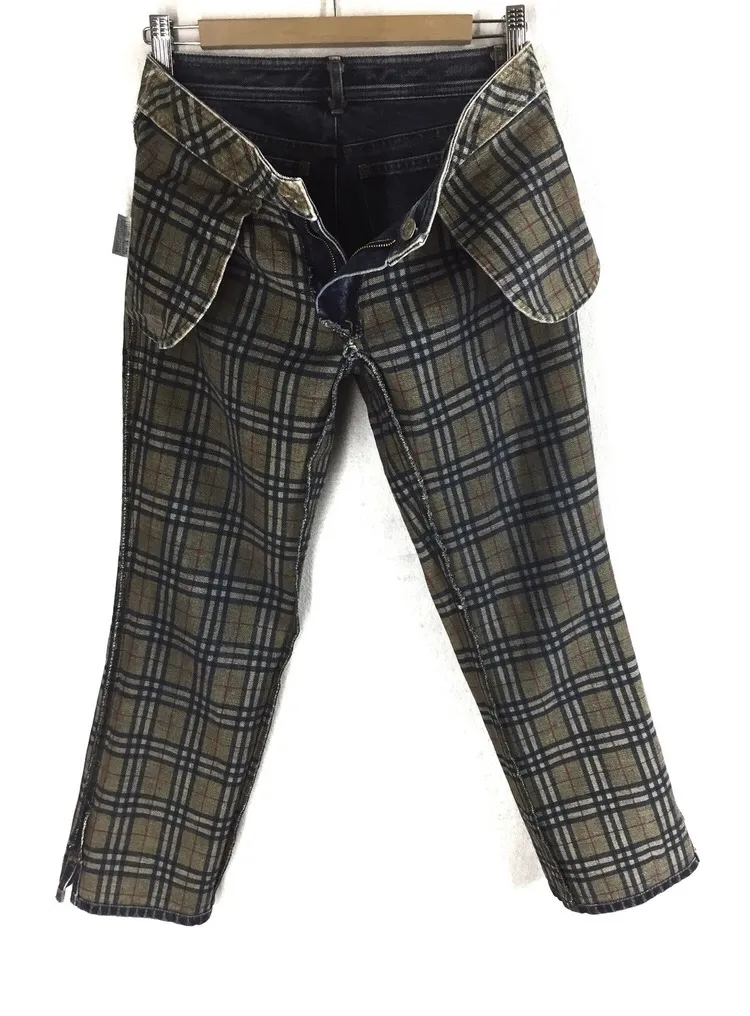 Iconic Burberry London Blue Label Nova Check Jeans For Women