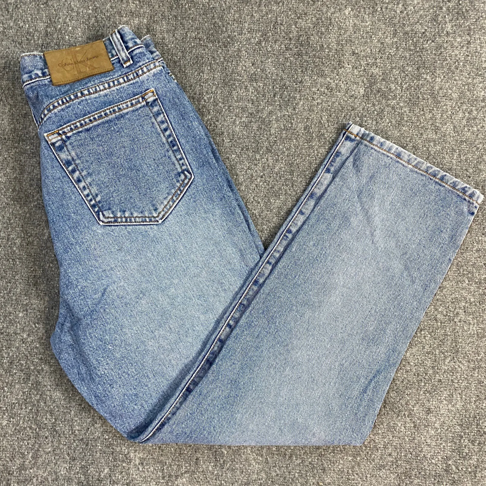 Calvin Klein Womens Jeans 14 Blue High Waisted Mom Vintage