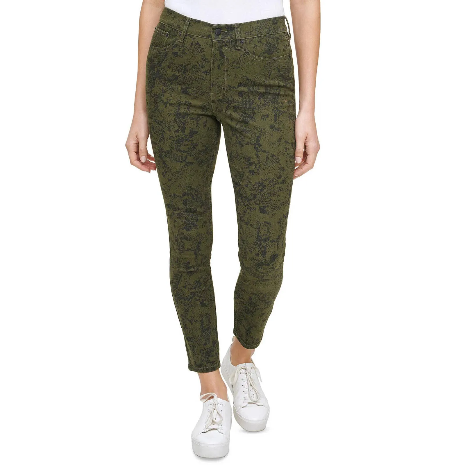 JR69 Calvin Klein Python-Print High-Rise Skinny Jean 25 x 27