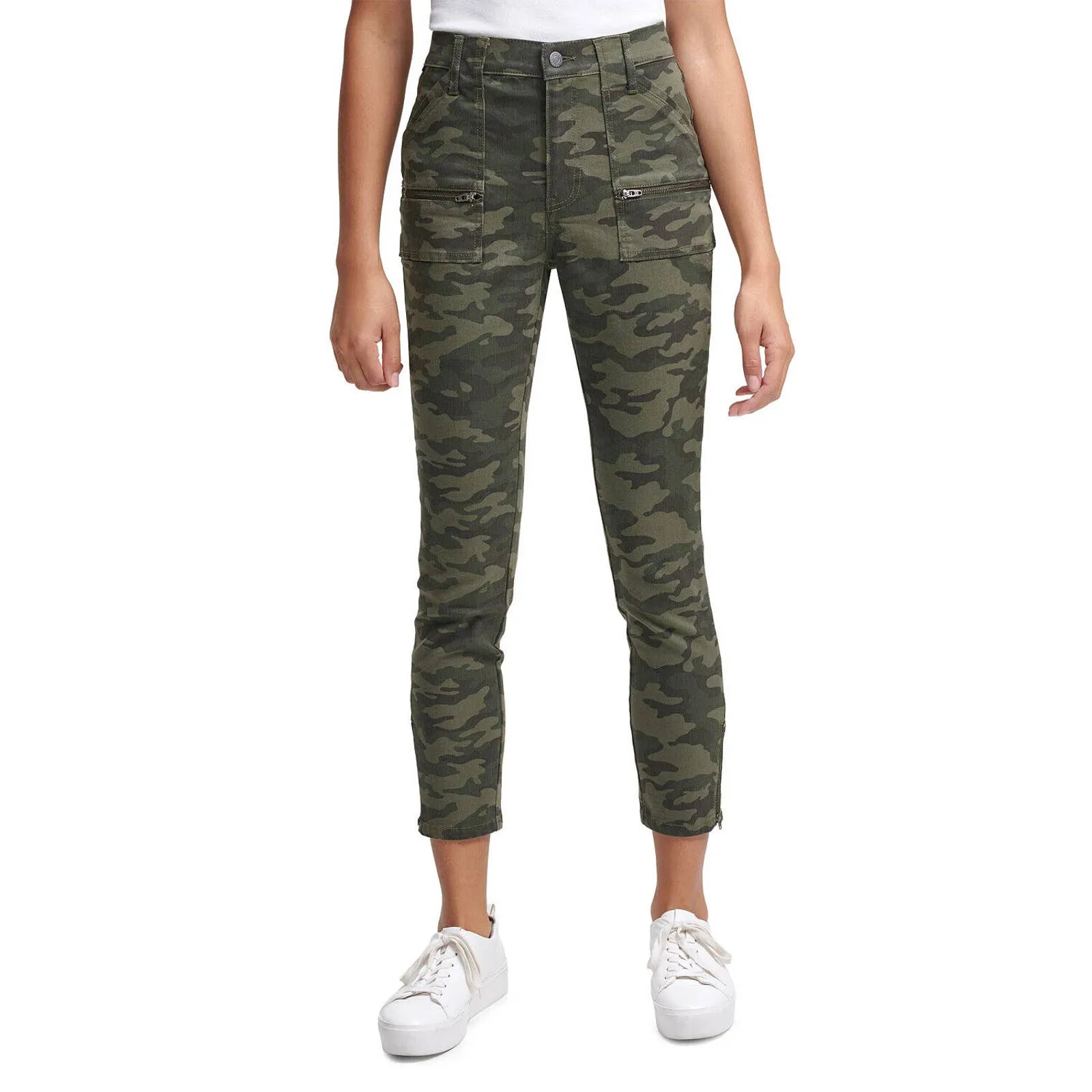 JR71 Calvin Klein Camo-Print Cropped Skinny Pants 26 x 27