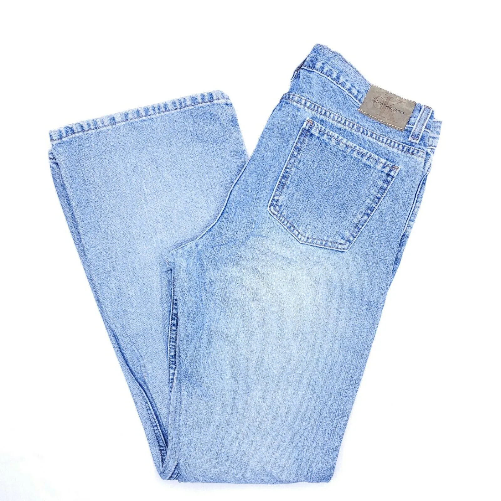 Vintage Calvin Klein Women's Flare Sandblast Denim Jeans 121184 Size 8x31