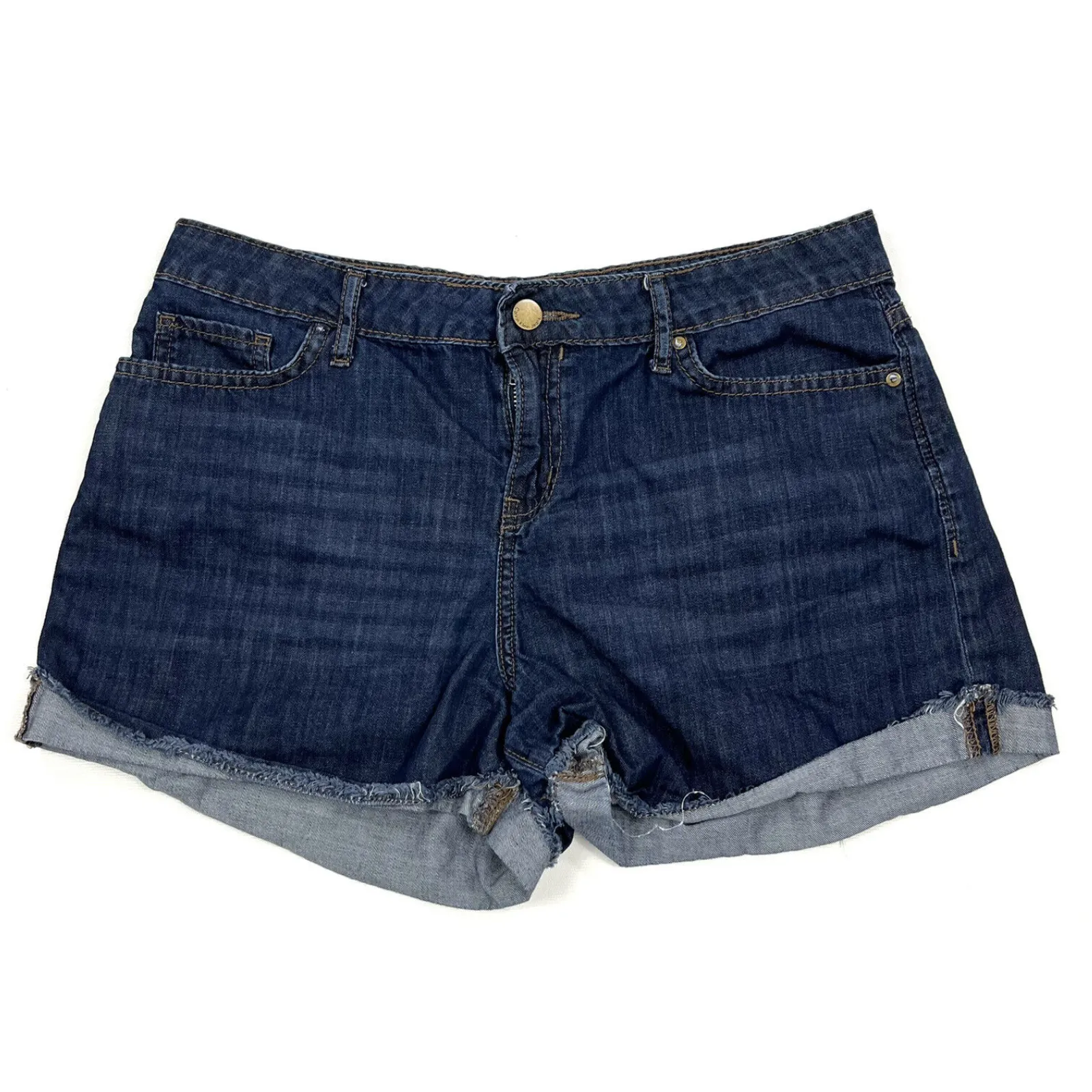 vintage CALVIN KLEIN Jean Shorts Womens 8 faded distressed denim mid rise