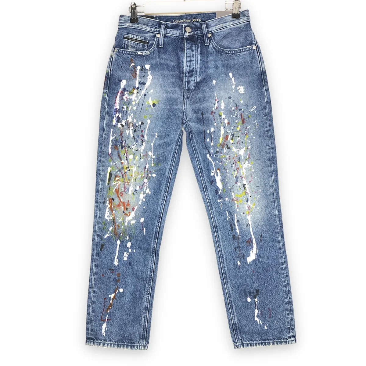 Calvin Klein CK Jeans W27 L30 Cotton Paint Splatter Straight