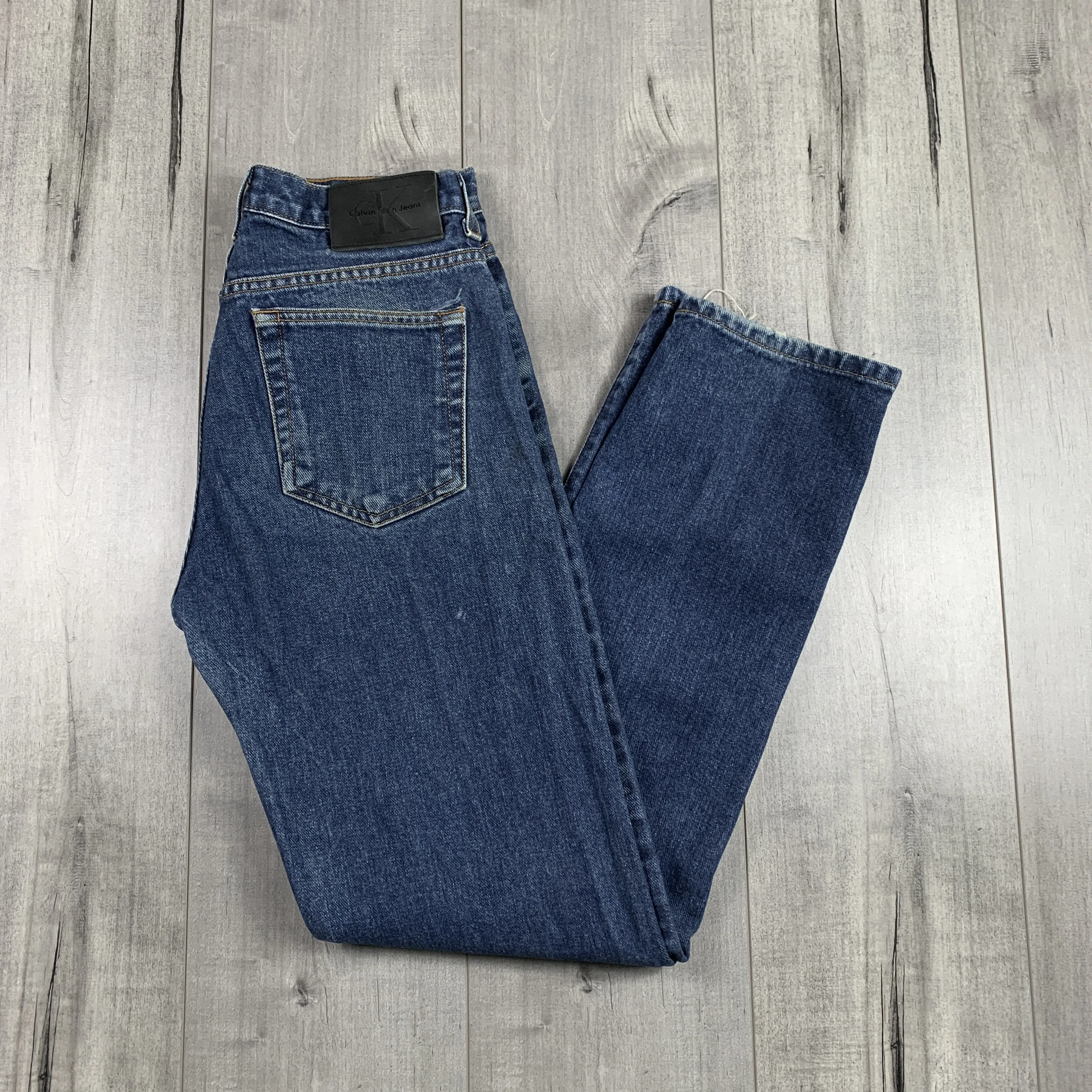 Vintage 90s Calvin Klein Denim Jeans 28x31 Darkwash Designer
